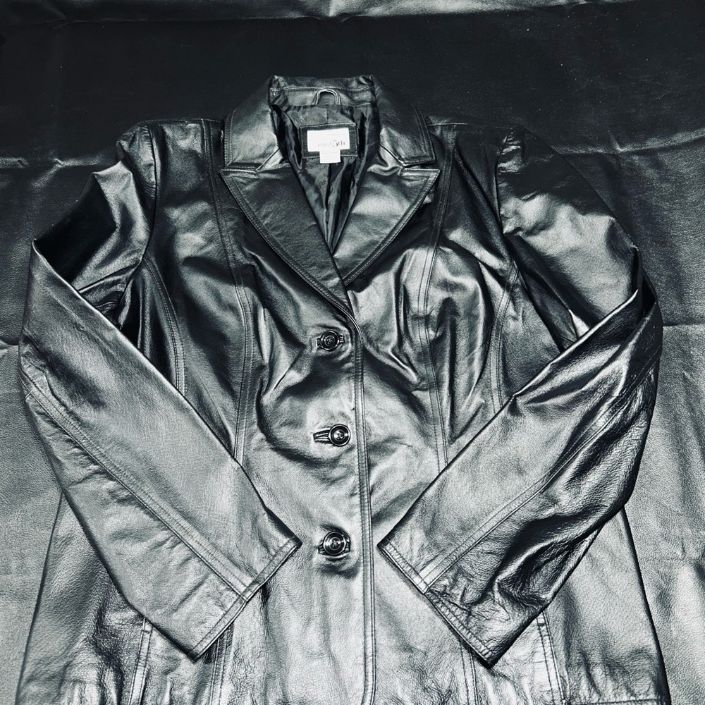 East 5th Black Leather Jacket Modern Design